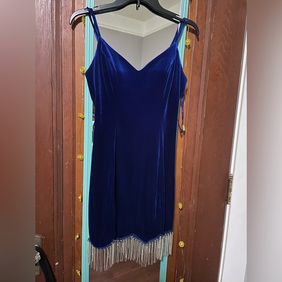 Royal Blue Hoco Dress Blingy Juniors Size 11 - Picture 1 of 3